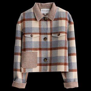 Petite Studio NYC Stockholm Wool Jacket - Blue Plaid